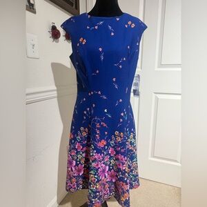 London Times NWT blue floral dress size 8